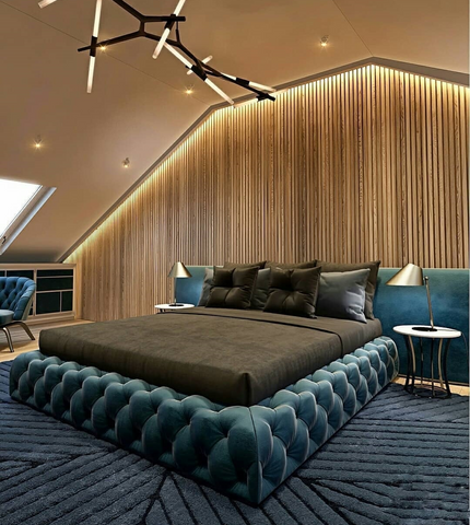 CAMA STELLA - Velvet Azul