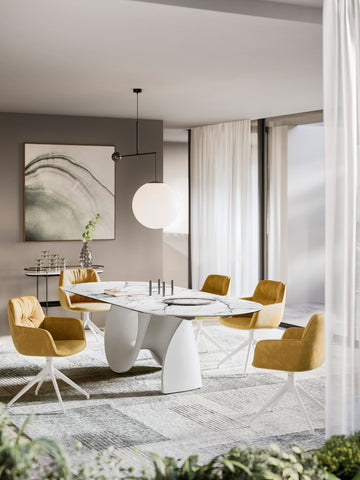 MESA DE COMEDOR SEASHELL VETRO - Marble