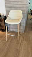 SILLA DE BAR HEY - Cuero Blanco