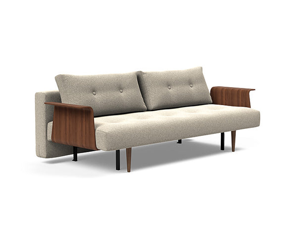 SOFÁ CAMA LONG HORN - Tela Gris Boucle