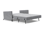 SOFÁ CAMA CUBED 02 WOOD / APOYABRAZOS - Tela Gris