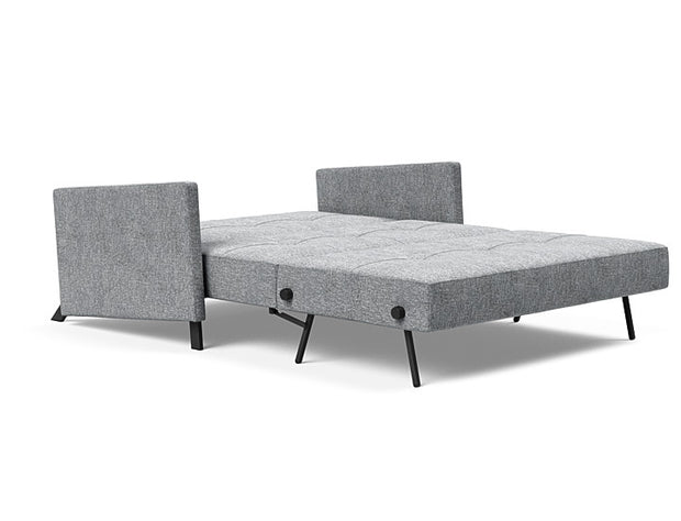 SOFÁ CAMA CUBED 02 WOOD / APOYABRAZOS - Tela Gris