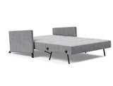 SOFÁ CAMA CUBED 02 WOOD / APOYABRAZOS - Tela Gris