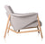 SILLA ISA - Crema / Base Wengue