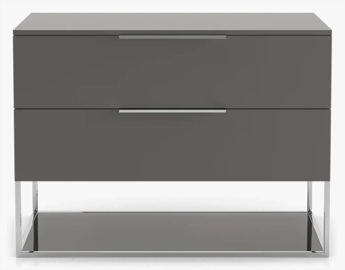 MESA DE NOCHE BOWERY- Gris/Oscuro
