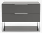 MESA DE NOCHE BOWERY- Gris/Oscuro