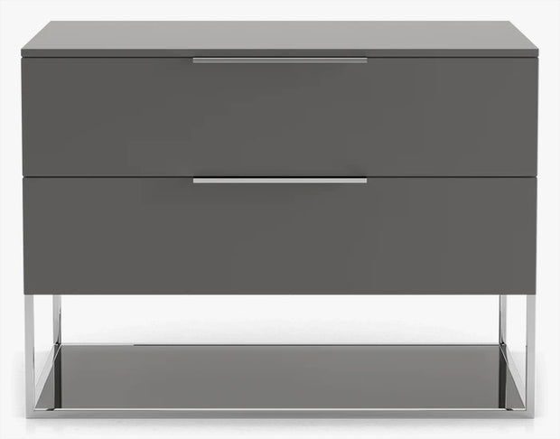 MESA DE NOCHE BOWERY- Gris/Oscuro