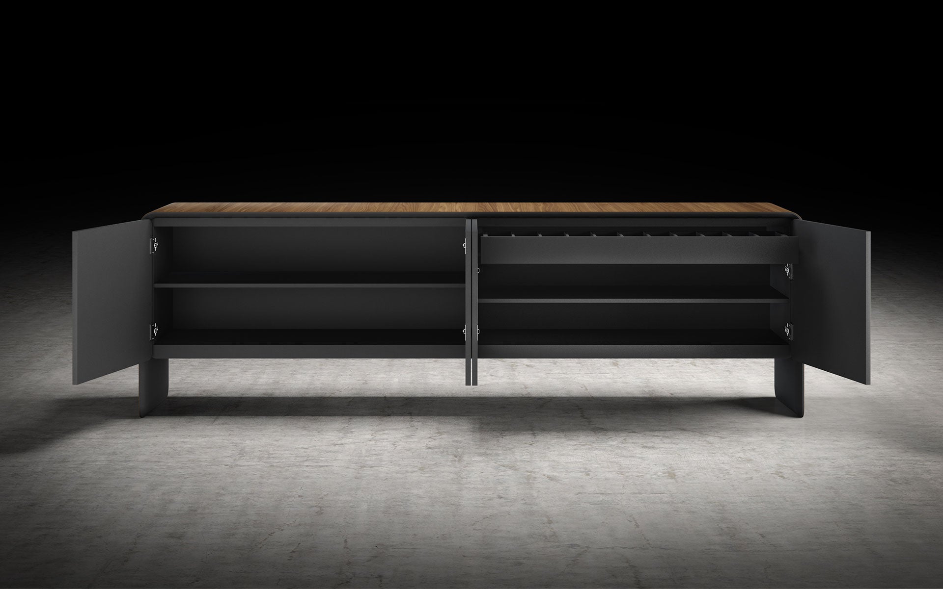 APARADOR KENLEY - Walnut y Beige