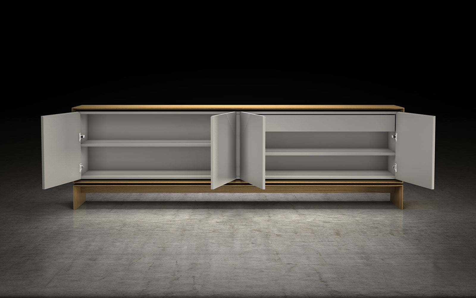 APARADOR BARNES - Oak Natural y Beige