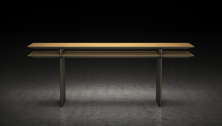 CONSOLA KENSINGTON - Natural Oak y Bronce