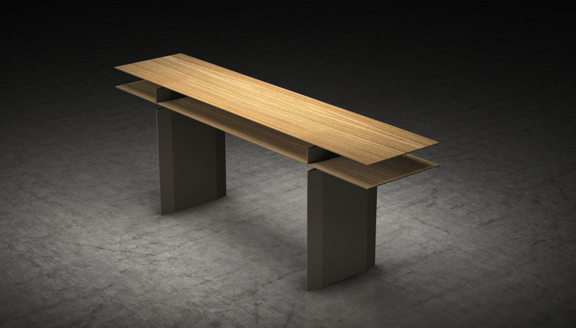 CONSOLA KENSINGTON - Natural Oak y Bronce