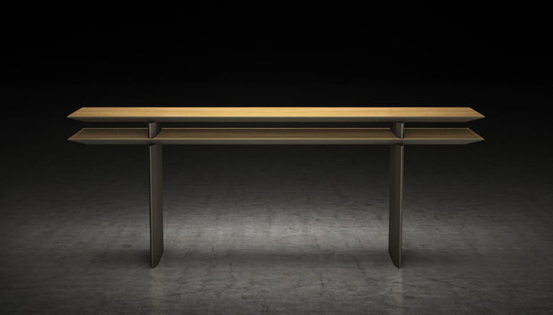 CONSOLA KENSINGTON - Natural Oak y Bronce
