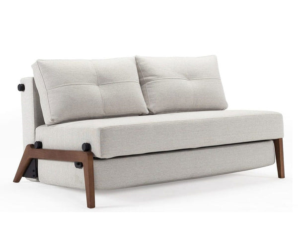 SOFÁ CAMA CUBED 02 WOOD - Tela Gris