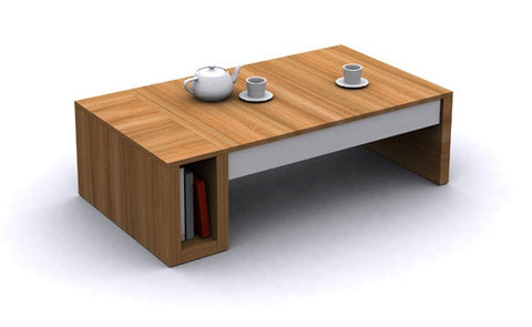 MESA DE CENTRO MILANO - Walnut y Blanca