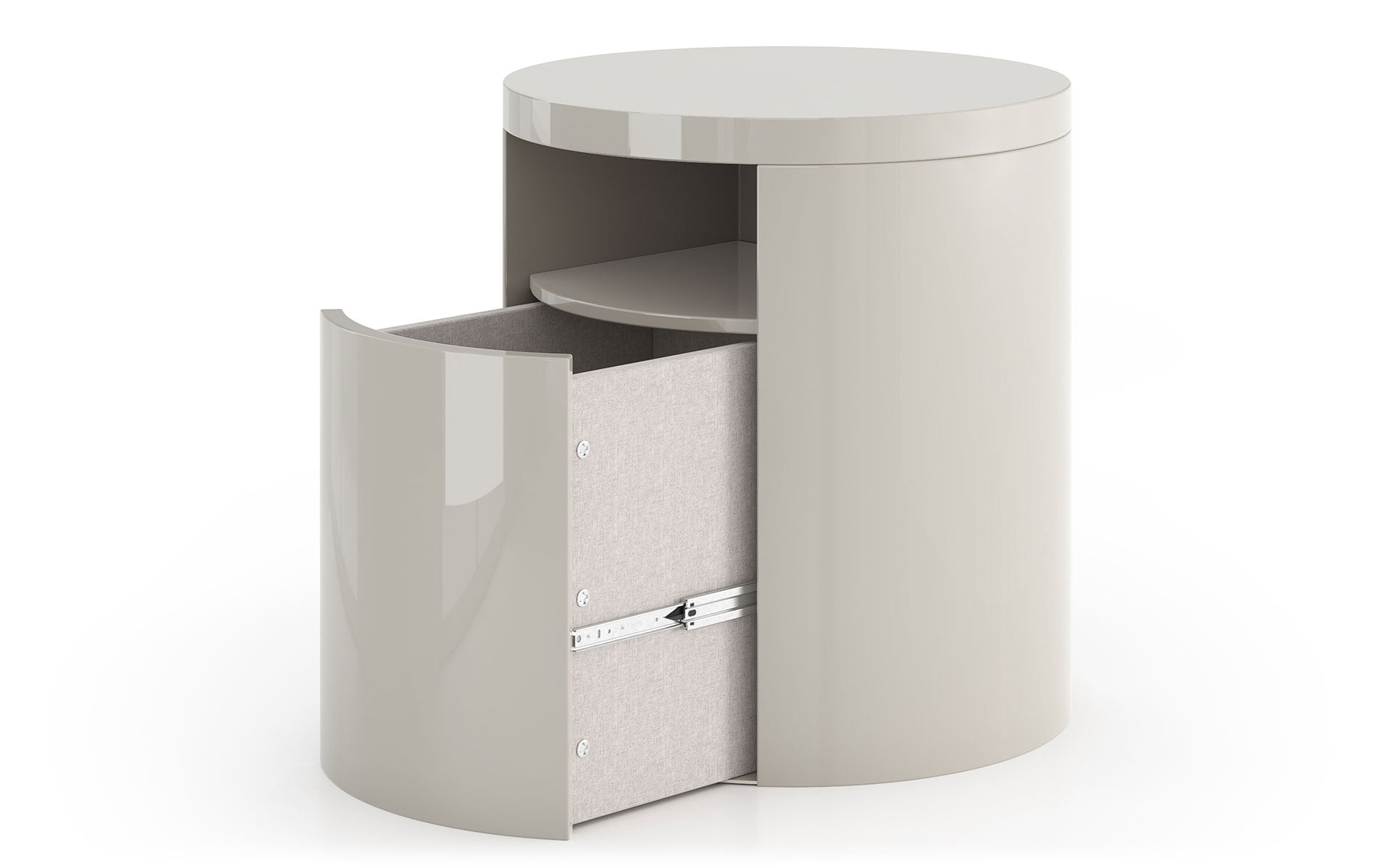 MESA DE NOCHE MULBERRY- Gris Claro