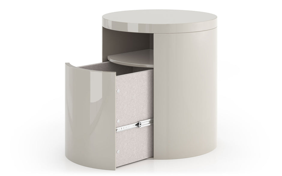 MESA DE NOCHE MULBERRY- Gris Claro