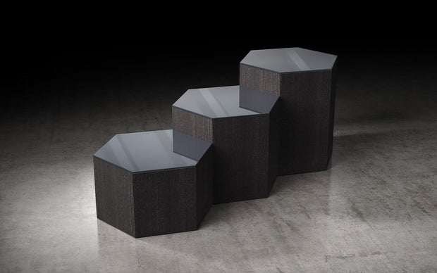 MESA DE CENTRO CENTRE - Gris oscuro y gris