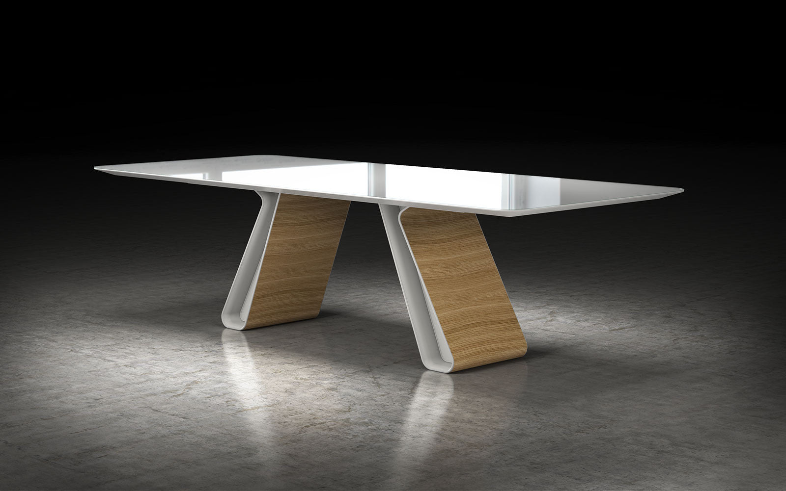 MESA DE COMEDOR WEMBLEY- Blanco/Oak Natural