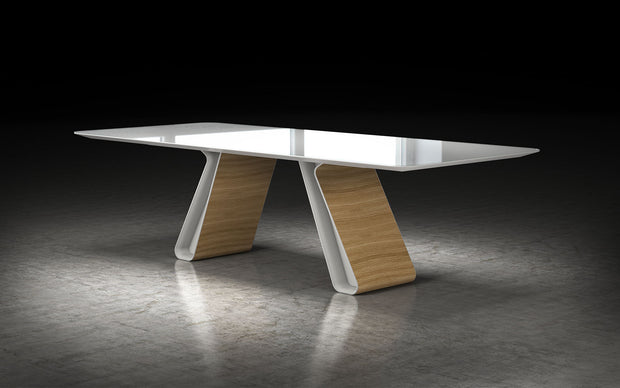 MESA DE COMEDOR WEMBLEY- Blanco/Oak Natural