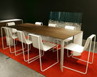 MESA DE COMEDOR EVO - Blanco y Walnut