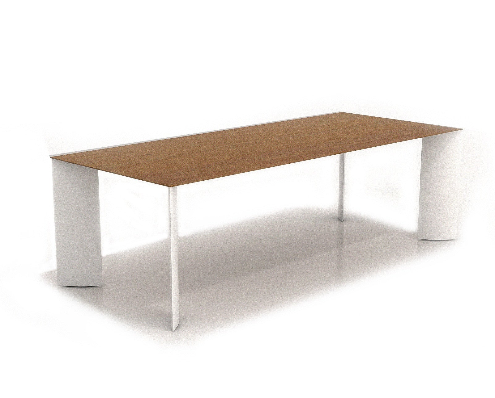 MESA DE COMEDOR EVO - Blanco y Walnut