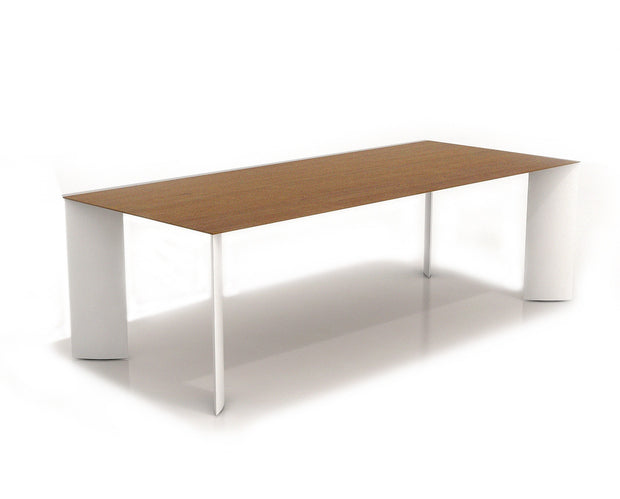 MESA DE COMEDOR EVO - Blanco y Walnut