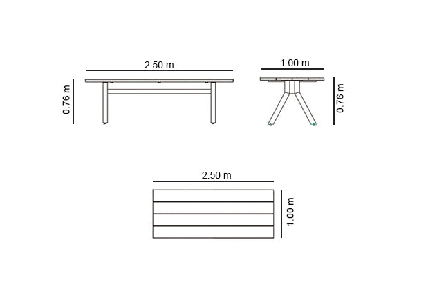 MESA DE COMEDOR DE EXTERIORES ALASKA - Rectangular