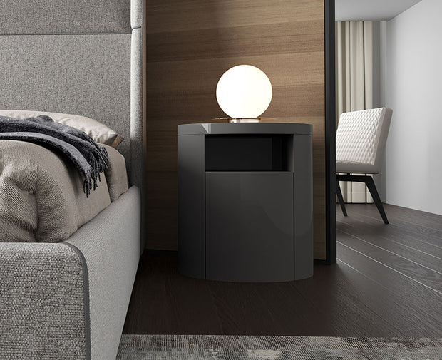 MESA DE NOCHE MULBERRY- Gris