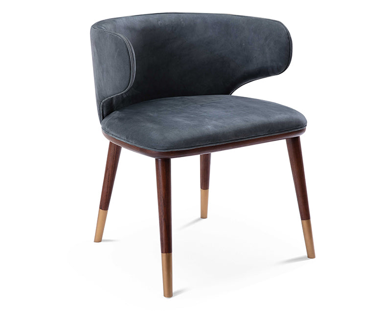 SILLA DE COMEDOR LONGHI - Cuero Azul