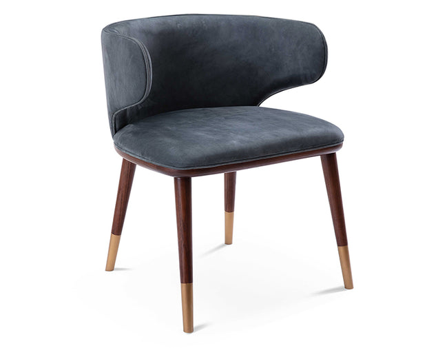 SILLA DE COMEDOR LONGHI - Cuero Azul