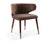 SILLA DE COMEDOR LONGHI - Velvet Marrón