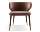SILLA DE COMEDOR LONGHI - Velvet Marrón