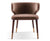 SILLA DE COMEDOR LONGHI - Velvet Marrón