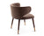SILLA DE COMEDOR LONGHI - Velvet Marrón