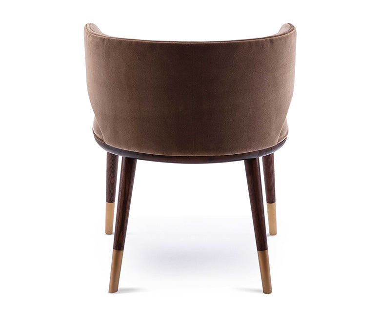 SILLA DE COMEDOR LONGHI - Velvet Marrón