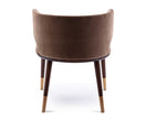 SILLA DE COMEDOR LONGHI - Velvet Marrón