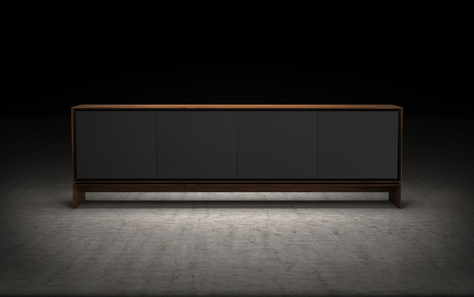 APARADOR BARNES - Walnut y Gris Grafito