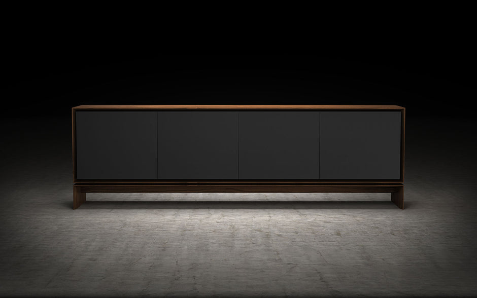 APARADOR BARNES - Walnut y Gris Grafito