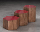 MESA DE CENTRO CENTRE - Rojo y negro