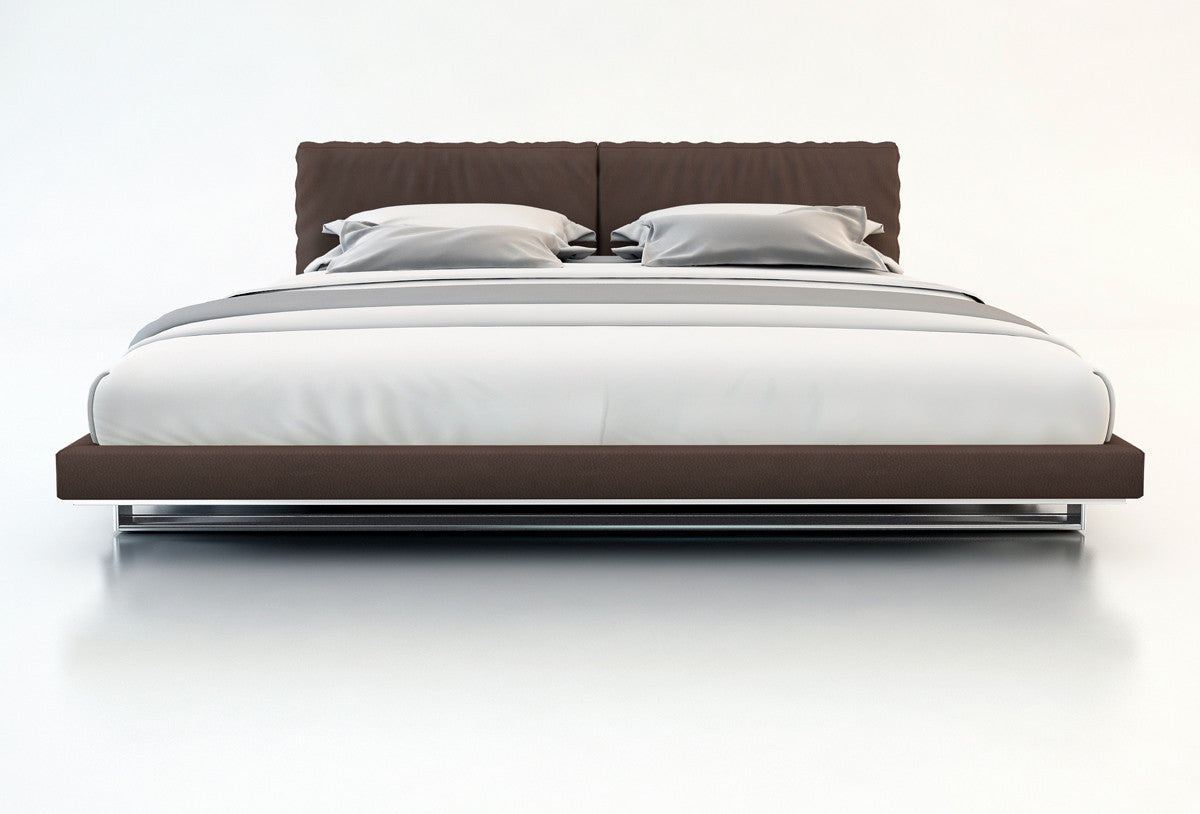 CAMA BROOME - Cuero Marrón