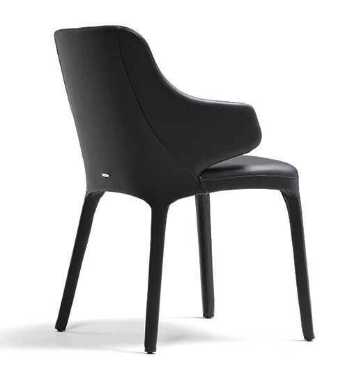 SILLA DE COMEDOR WANDA - Cuero rojo