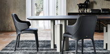 SILLA DE COMEDOR WANDA - Cuero rojo